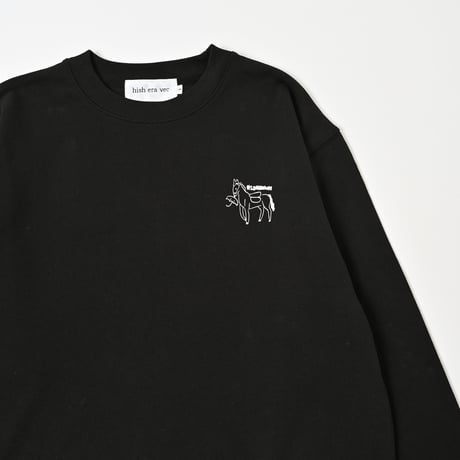 house PRINT sweat 　[BLACK]　HEV-26016