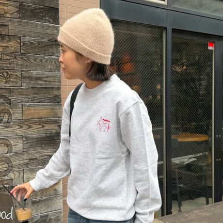 house PRINT sweat 　[ASH GRAY]　HEV-26016