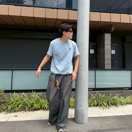 organic cotton artist house＆♡ S/S Tee 　[DUSTY BLUE]　HEV-24018