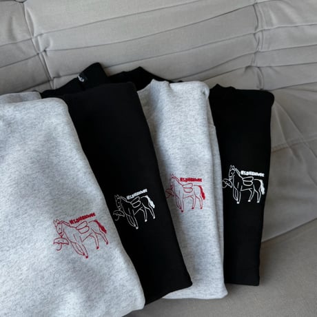 house PRINT sweat 　[BLACK]　HEV-26016