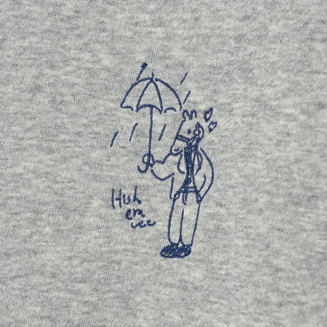 embroidery sweat 　[杢GRAY]　HEV-26015