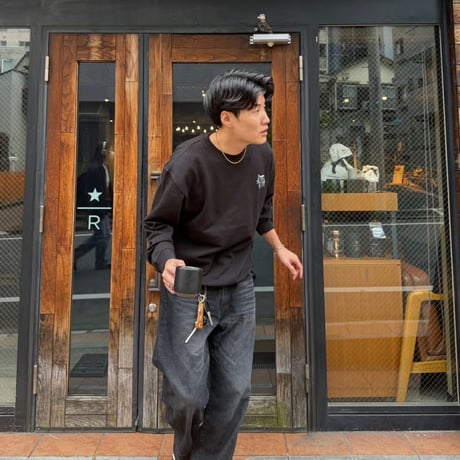 house PRINT sweat 　[BLACK]　HEV-26016