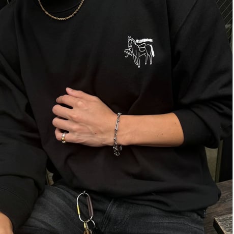 house PRINT sweat 　[BLACK]　HEV-26016