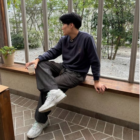 embroidery sweat 　[NAVY]　HEV-26015