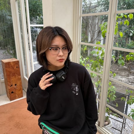 embroidery sweat 　[BLACK]　HEV-26015