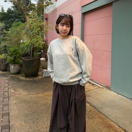 embroidery sweat 　[杢GRAY]　HEV-26015