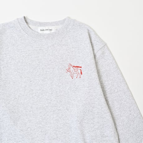 house PRINT sweat 　[ASH GRAY]　HEV-26016