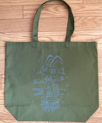 【限定カラー】小笠原鳥類イラストトートバッグ Lサイズ ぺんぎん