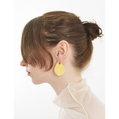 Large Damask Rose Earrings P-43-YG
