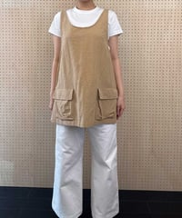 タウンウエア・ワークウェア・ベスト/Jessicaキャメル　大容量ポケット付き