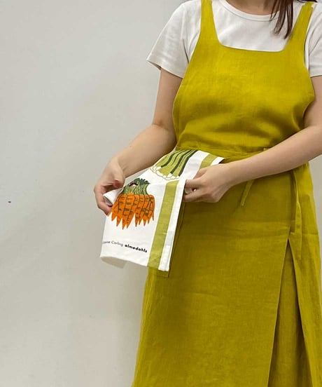 発色が美しいヨーロピアンリネンエプロン /alinaシトラス merchant&mills