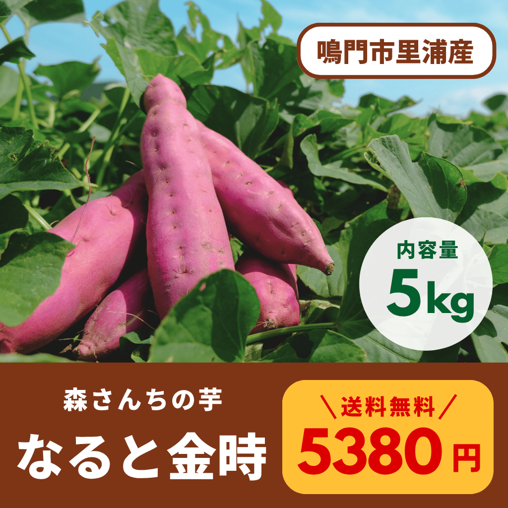 徳島県里浦産「なると金時」5kg | 本場里浦産 なると金時 森さんちの芋