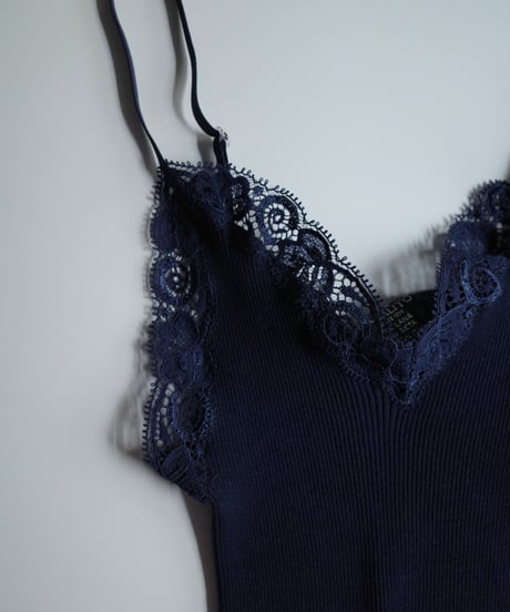 Oscalito LANA SETA Wool Silk Camisole in Navy