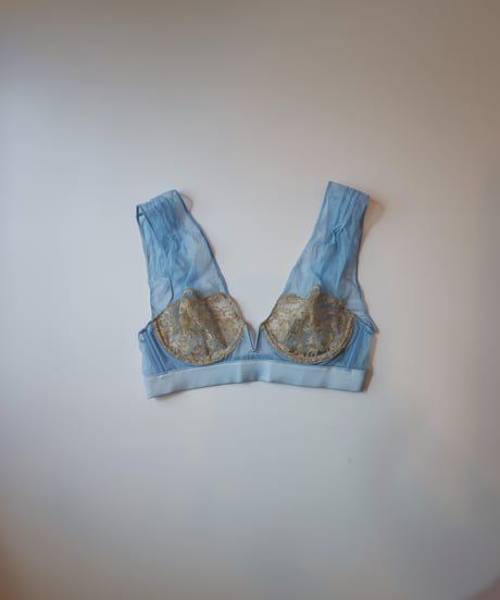 I.D. Sarrieri Underwired Traiangle Bra in Blue/Gold