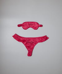 Eye musk & Thong in Hot pink