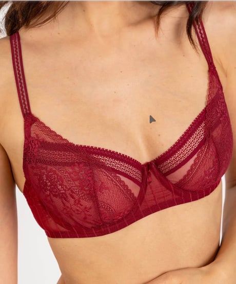 Maddie Lace Wired Bra in Cherry