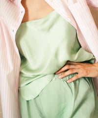 HAZE Silk Camisole in Sage Mint