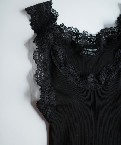Oscalito FILO SCOZIA Cotton Tanktop in Black