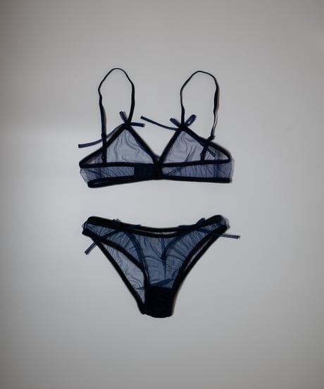 Miss Crofton I'm Yours Navy Bow Bralette Set