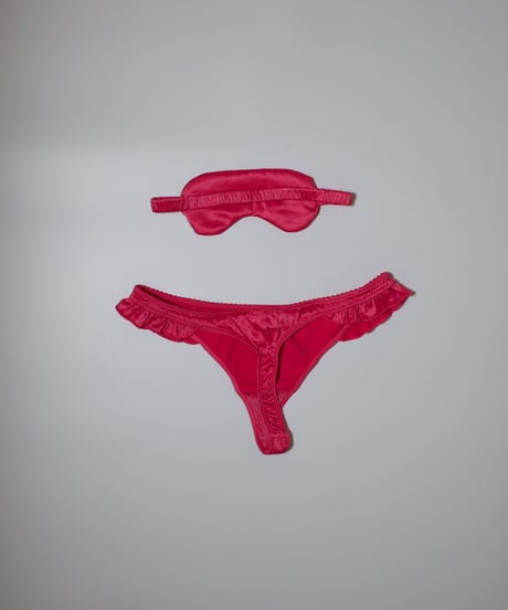 Eye musk & Thong in Hot pink