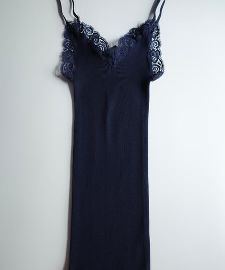 Oscalito LANA SETA Wool Silk Camisole in Navy
