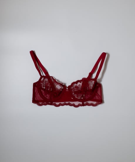 Simone Perele Intrigue Sheer Demi Bra in Red