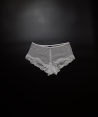 Only Hearts Tulle Lace Boy Brief in White
