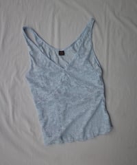 Only Hearts Stretch Lace Vintage Tank in Blue