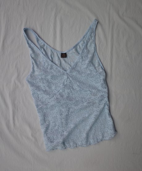 Only Hearts Stretch Lace Vintage Tank in Blue