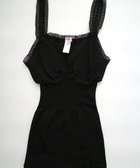 HAZE WOOL SILK CAMISOLE WITH CUP BLACK