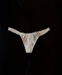 Fruity Booty x Hai Silk Frill Thong in White