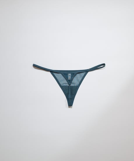 Yasmine Eslami Jeanne Mini Thong in Indigo