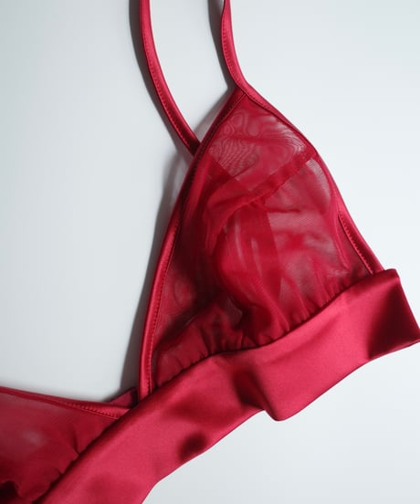 Oscalito Sheer Triangle Bra in Red