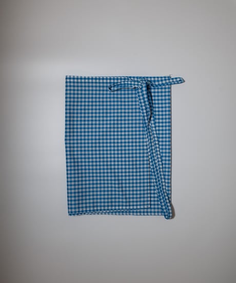Miss Crofton Gingham Wrap Skirt in Blue