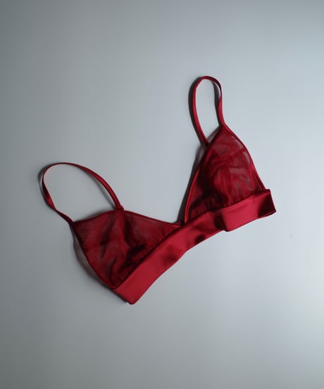 Oscalito Sheer Triangle Bra in Red