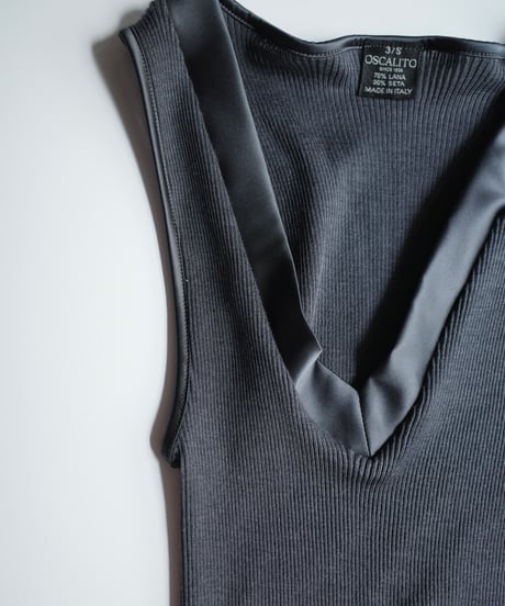 Oscalito LANA SETA Wool Silk Tanktop in Gray