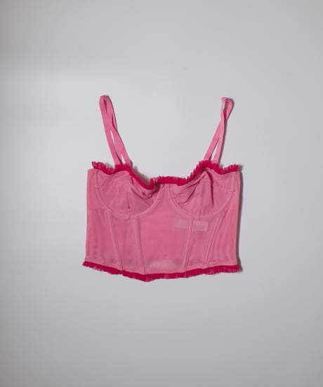 Mesh Bustier in Pink