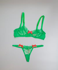 Agent Provocateur Isedora Plunge Underwired Bra in Green