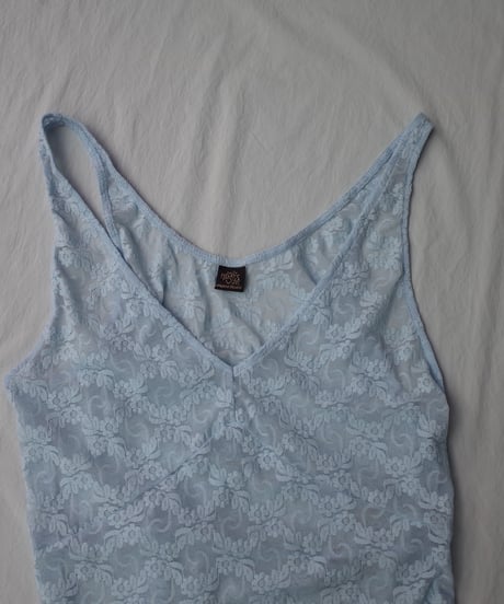 Only Hearts Stretch Lace Vintage Tank in Blue