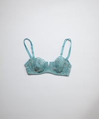 I.D. Sarrieri Lace Balconette Bra in Aquamarine