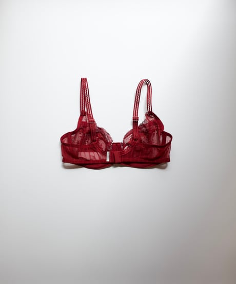 Maddie Lace Wired Bra in Cherry