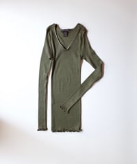 Wool Silk Long Sleeve in Olive