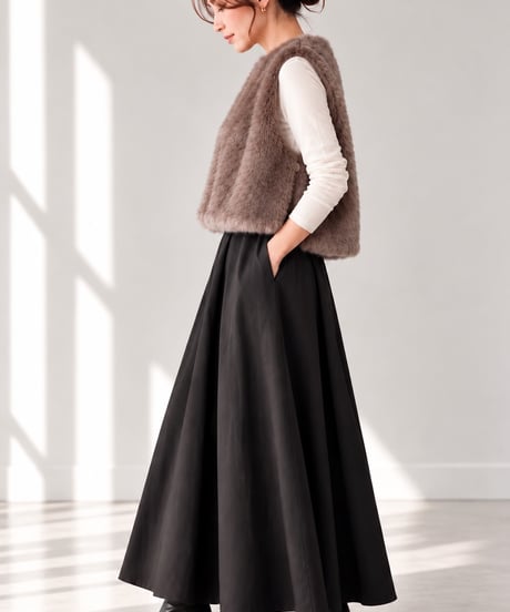 minimal fur vest