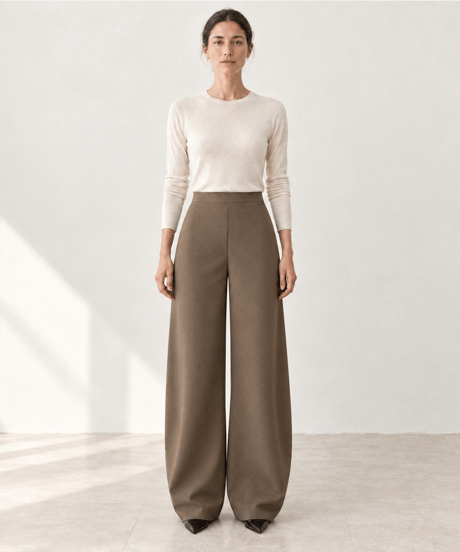back layered wide pants