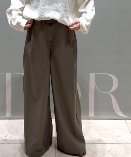 back layered wide pants