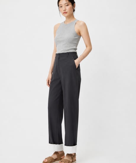 cuffed tapered pants