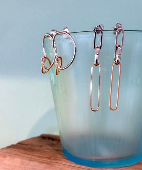 Bicolor Chain Pierce / バイカラーチェーンピアス