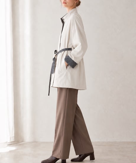 dual face check coat