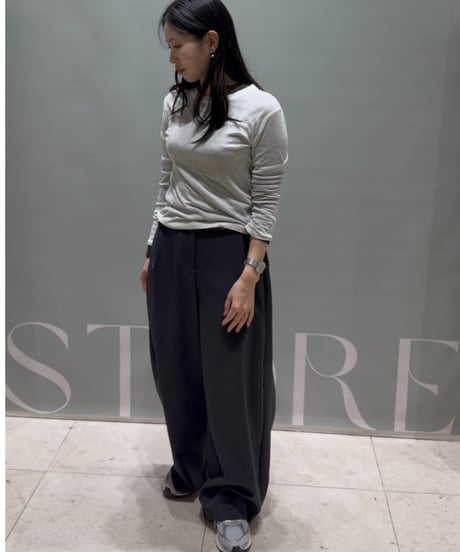 back layered wide pants