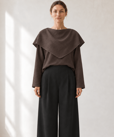 drape cape blouse